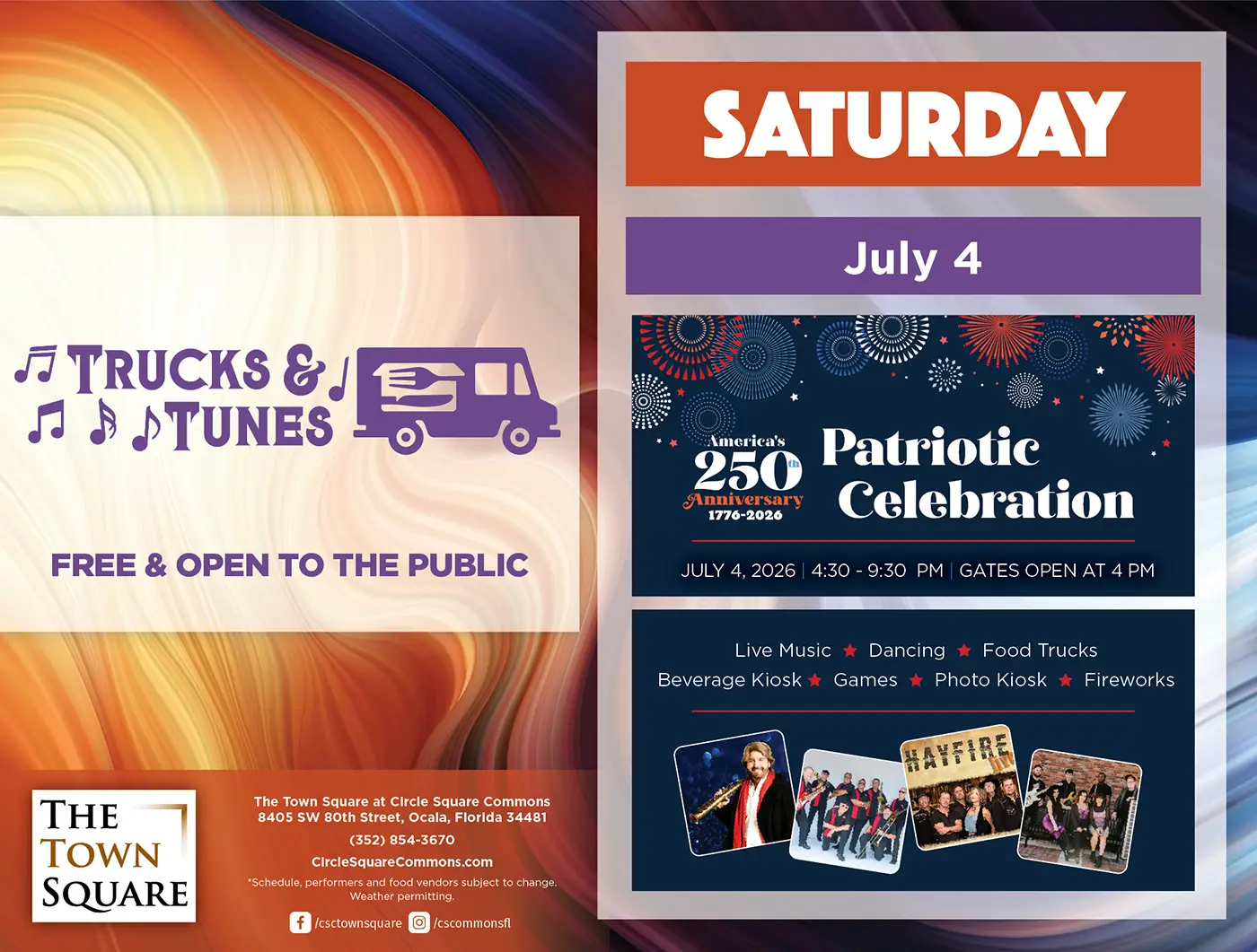 July 4 at The Town Square, Ocala, FL.